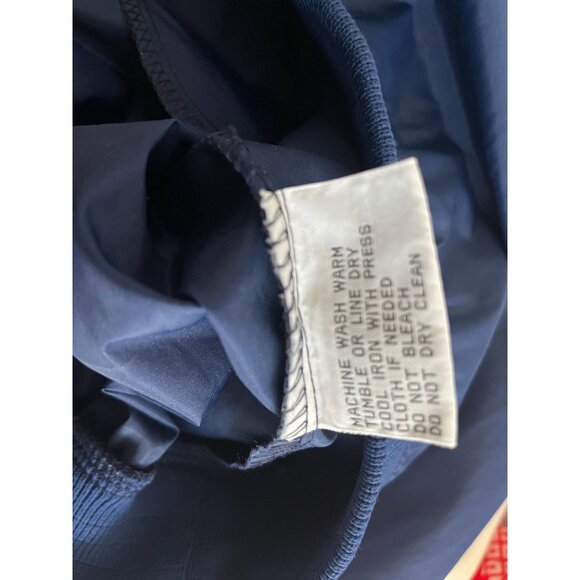 Vtg 1980's Eddie Bauer Men's Navy Blue Pullover Windbreaker Jacket Snap Closure - Picture 10 of 10